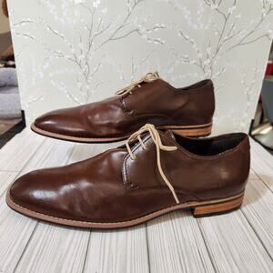 Steve Madden P-Ender Brown Leather Upper Oxford Dress Shoes Men's 13